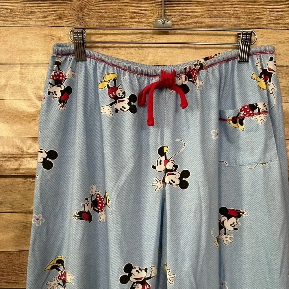 Disney Women’s Mickey Mouse All Over Print Blue Lounge Pajama Pants Size: Medium - Picture 2 of 7